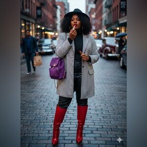 *CURY & LOVING IT* VINTAGE CHECKERED BLAZER